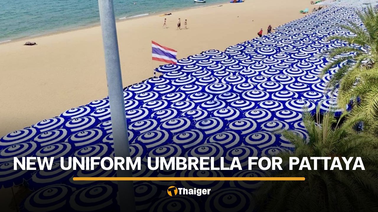 Pattaya rolls out colour-coded beach umbrellas to boost seaside views