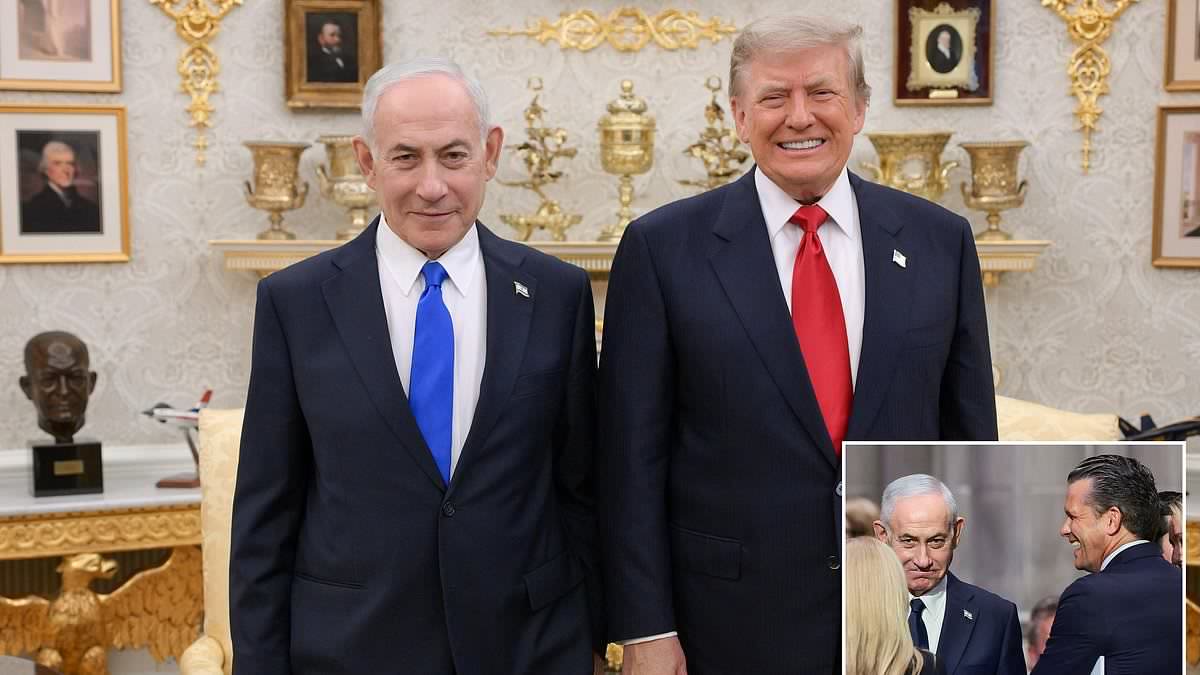 Bibi schmoozes Trump Cabinet officials after meeting with the president... as GOP privately frets he could drag US into wider Iran war