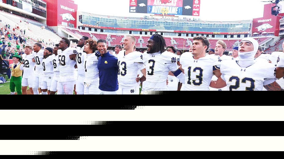 Notre Dame is back on the College Football Playoff path after blowing out Arkansas