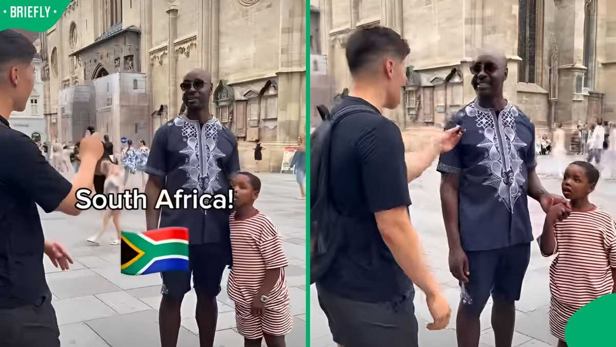 SA father and son meet Yuji Beleza in Vienna, Mzansi loves language moment