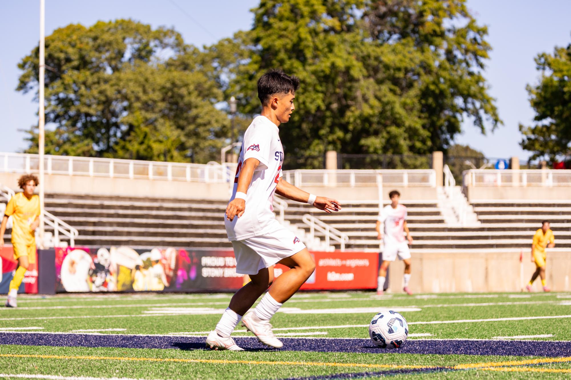 Kono’s two goals help Stony Brook men’s soccer come away with draw