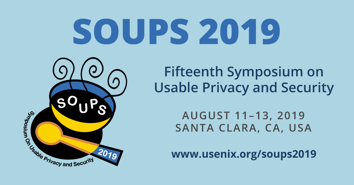 Poster bei SOUPS 2019 akzeptiert (18-06-2019)