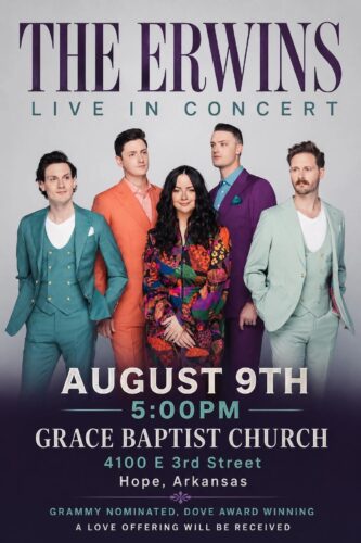 The Erwins in concert this evening in Hope