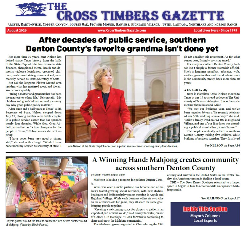 The Cross Timbers Gazette August 2026