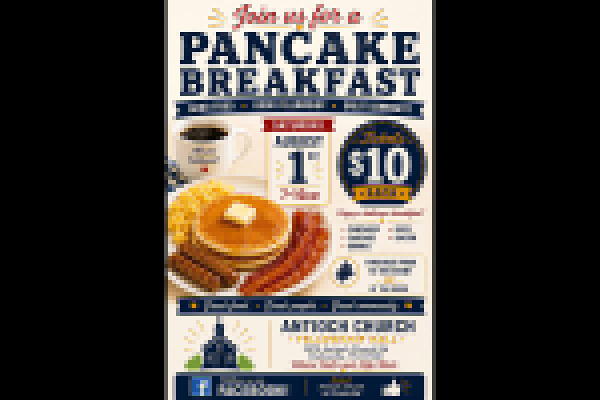 Antioch Church Invites Community to Enjoy Pancake Breakfast Saturday Morning