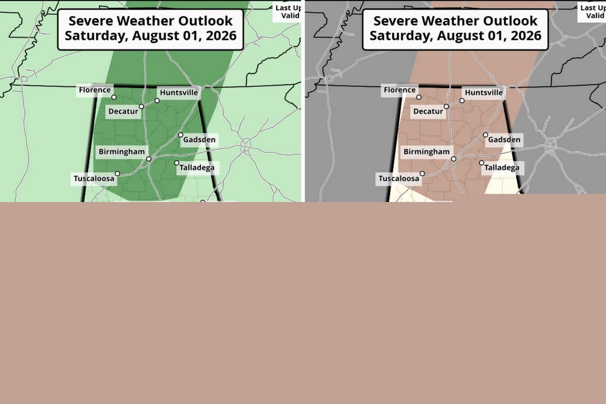 Severe Storm Risk Targets West Alabama Saturday