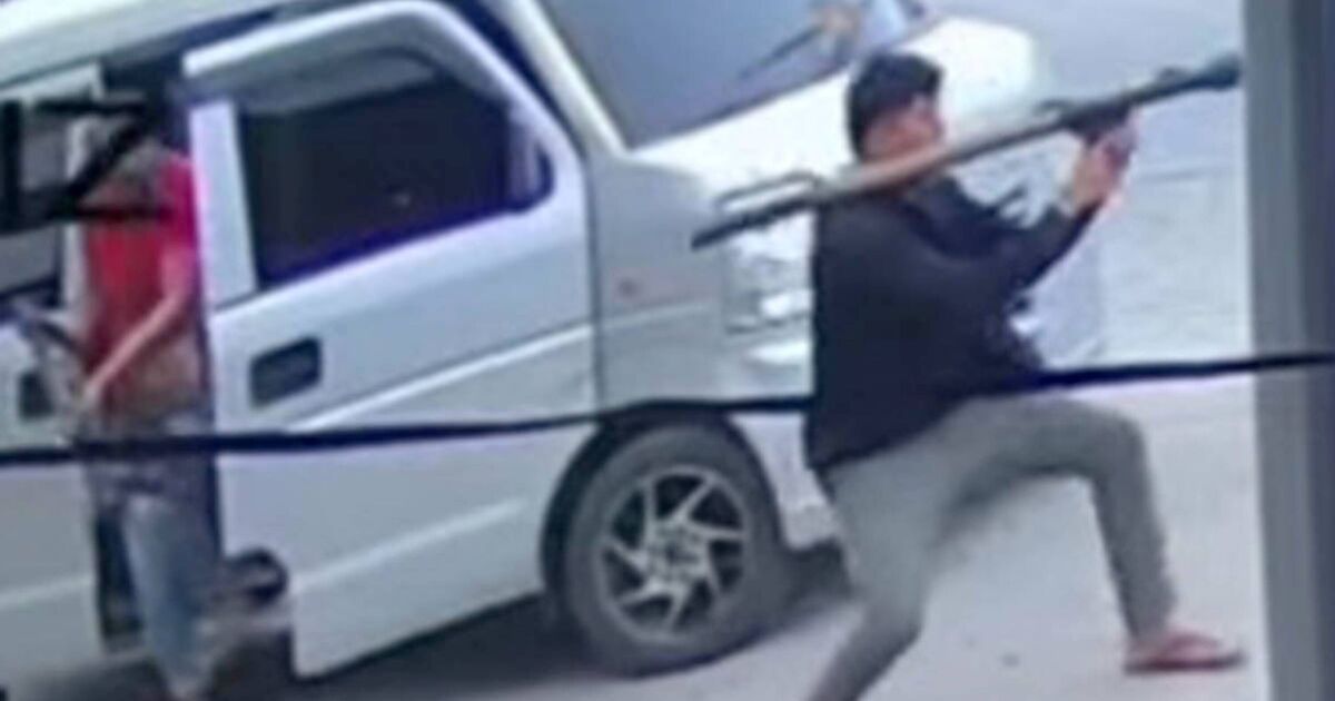 Wild CCTV footage shows man firing rocket at mayor's car in extraordinary daylight attack