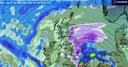 'Beast from the East' storm could bring snow to Teesside with weather maps showing intense flurries