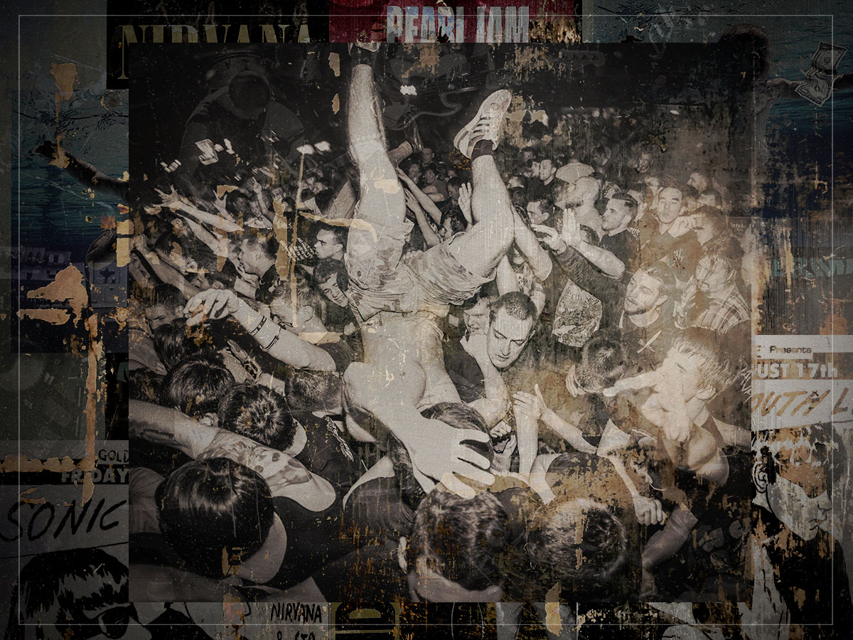 What was the first grunge record to enter the US charts?