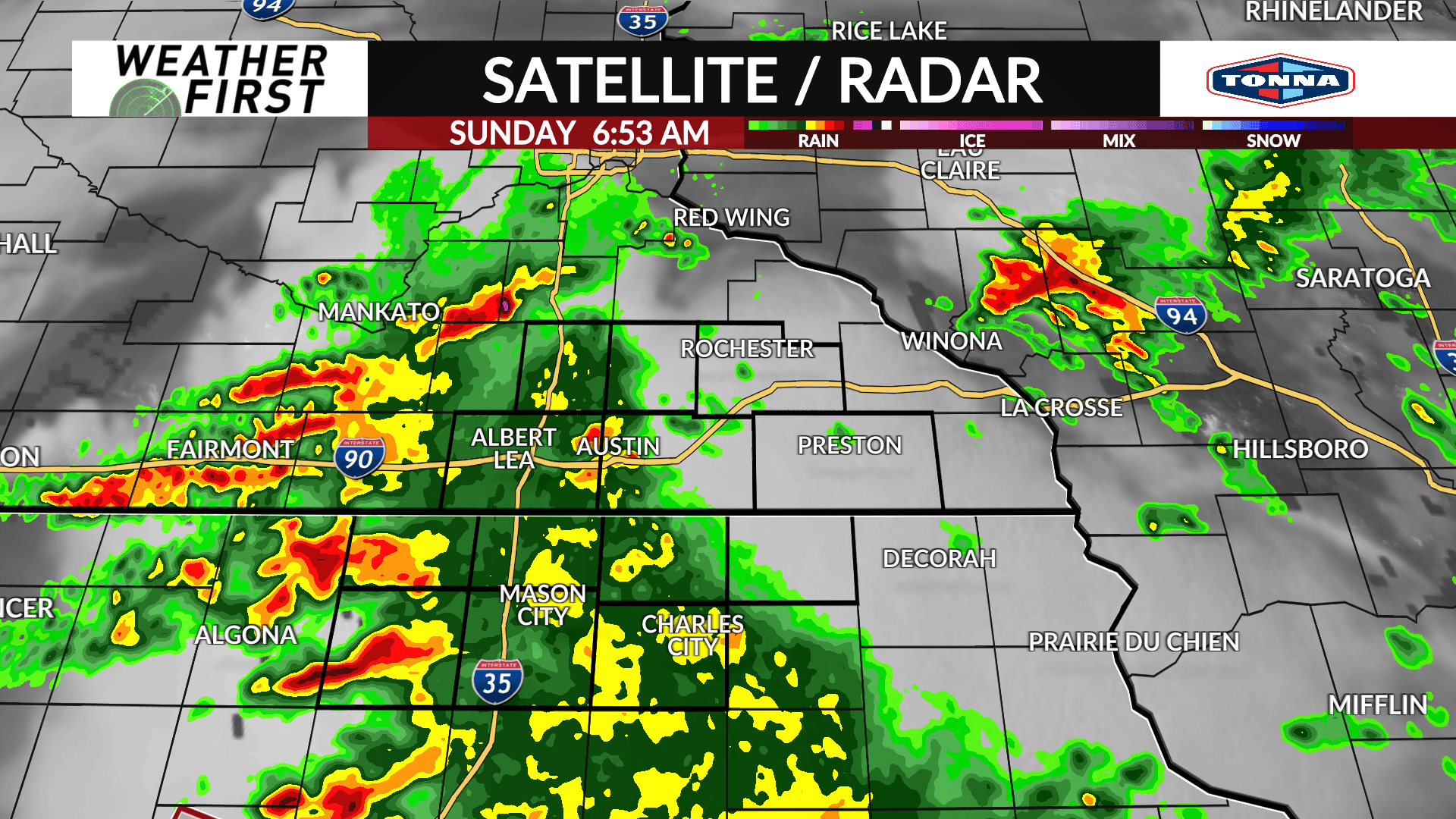 Strong storms, heavy rain and frequent lightning to start our Sunday