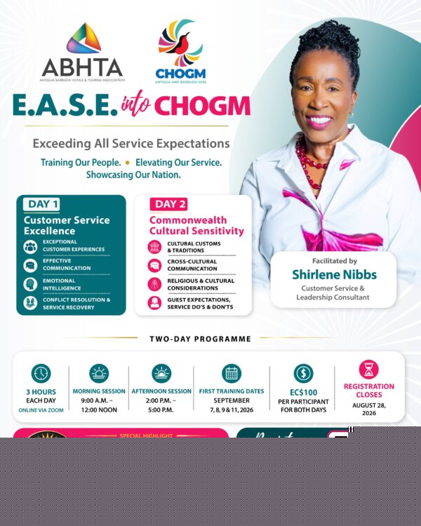 ABHTA Launches Enhanced Customer Service and Cultural Awareness Training to Prepare Antigua and Barbuda for CHOGM