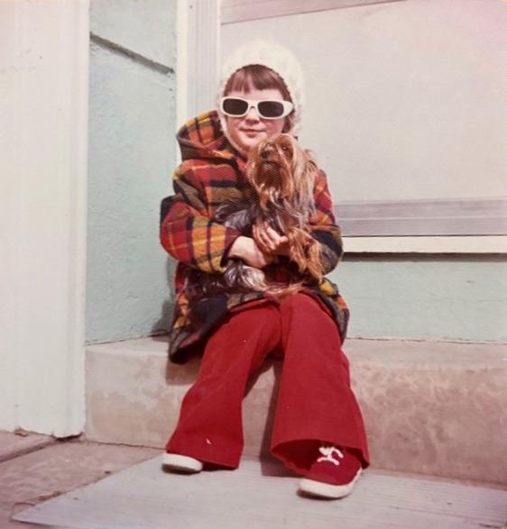 Old School Cool - A girl and her dog in 1974