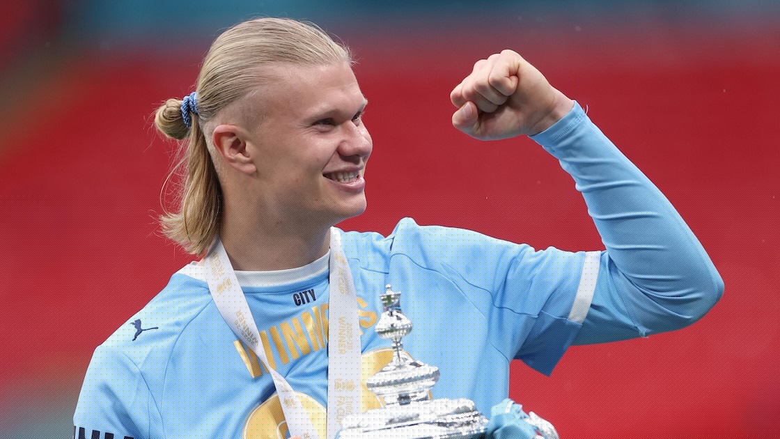 Erling Haaland, Manchester City Reveal New Black and Yellow Away Kit in Hype Photos, Videos