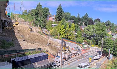 A closer look at Portage Bay Bridge's Boyer hillside regrade