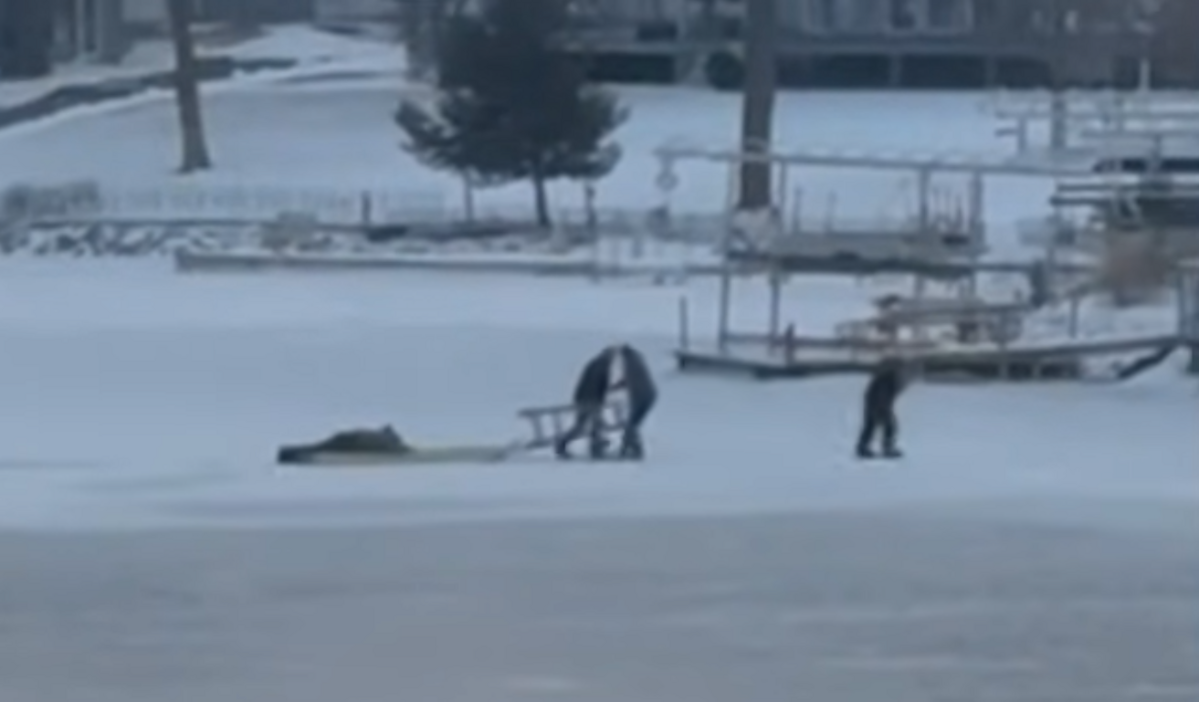 Neighbor Rescues Fisherman from Icy Tichigan Lake