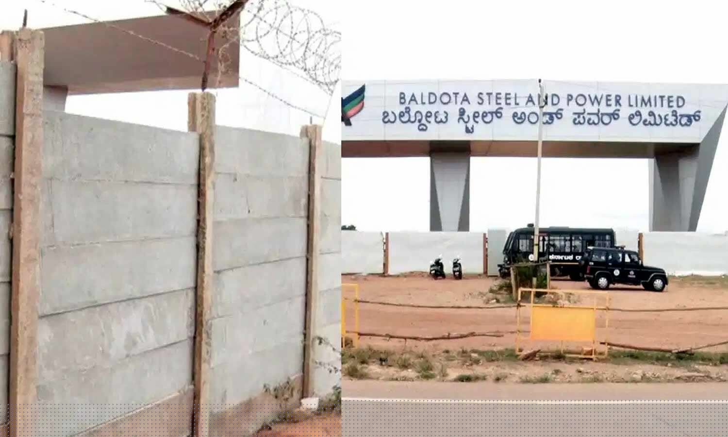 Baldota Factory rebuilds gate, Farmers threaten fresh protest over lake dispute