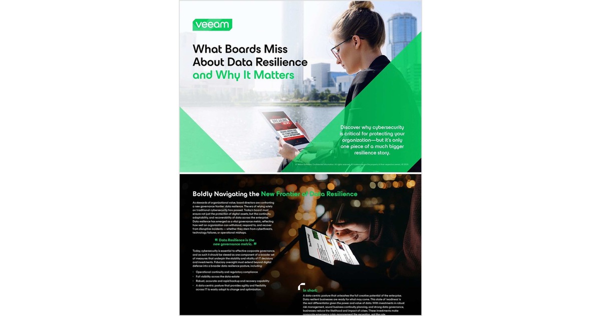What Boards Miss About Data Resilience and Why It Matters