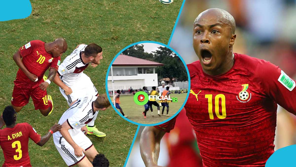 Andre Ayew scores familiar header in training session with Nania FC: Video