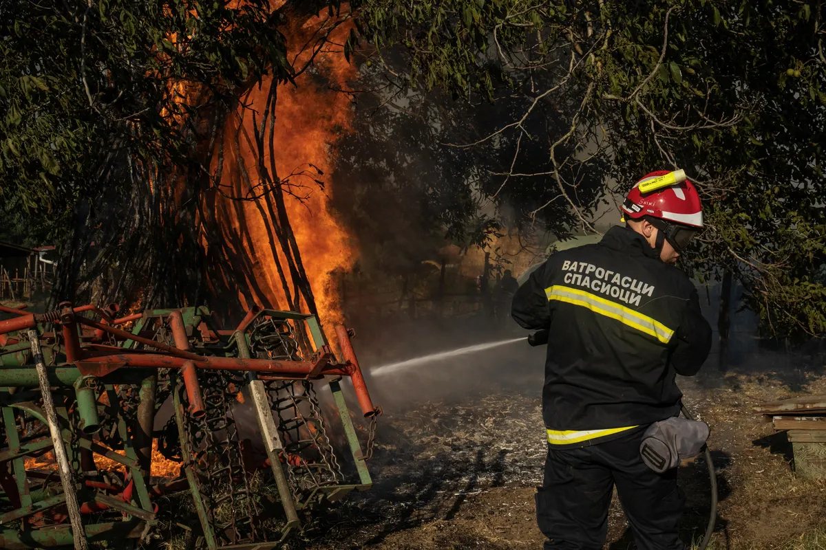 Firefighters battle major blaze in Serbia's Deliblato Sands as 1,500 hectares burn