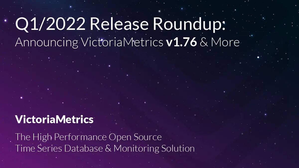 Q1/2022 Release Roundup: Announcing VictoriaMetrics v1.76 & More