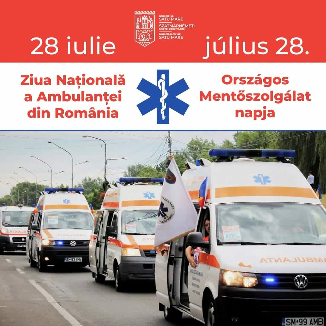 Primăria Municipiului Satu Mare transmite recunoștință personalului Serviciului  de Ambulanță, de Ziua Națională  a Ambulanței