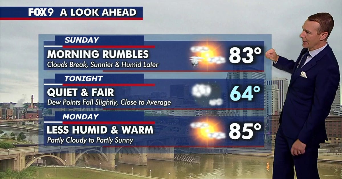 Minnesota weather: Cloudy start to Sunday, humidity and sunshine ahead