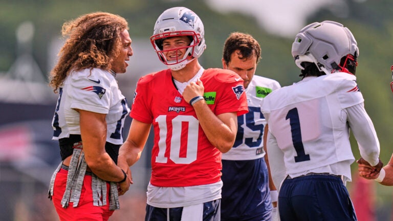 Drake Maye runs through scouting report of Patriots’ crowded receiver room