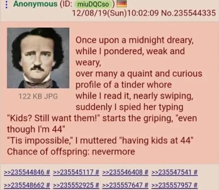 Greentext Stories - Edgar anon poe | /r/Greentext