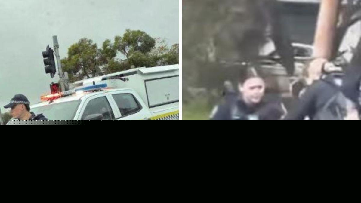 Man, 27, shot by police after allegedly stabbing female officer in the neck in the leg in Adelaide’s north
