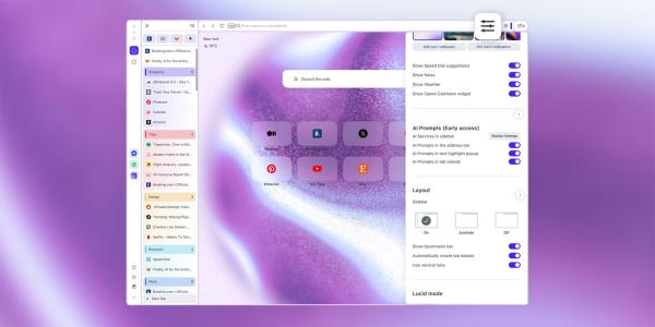 Opera One browser joins the vertical tab club, expands Google Lens integration