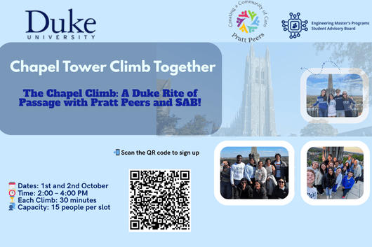 The Chapel Climb: A Duke Rite of Passage with Pratt Peers and SAB!