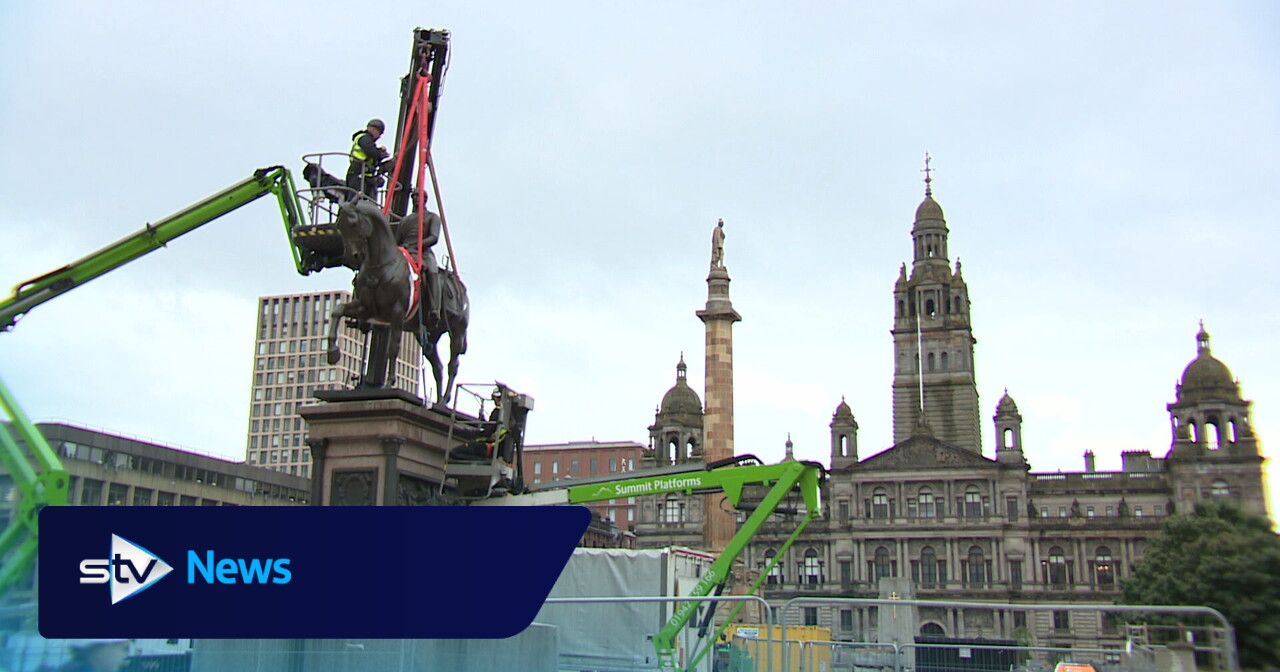 Refurbished statues return to George Square as £20m overhaul nears completion