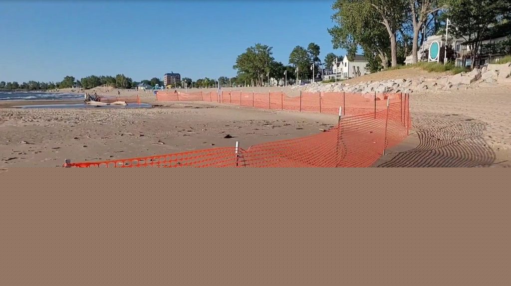 Army Corps engineers explain new sand peninsula being formed at Silver Beach with dredging project