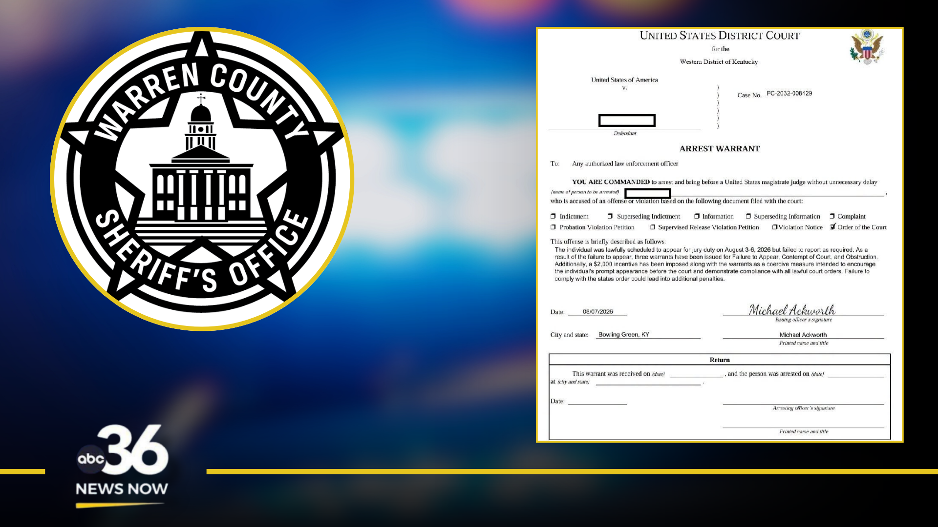 Warren County Sheriff’s Office warning of persistent arrest warrant scam
