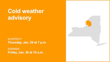 Cold weather advisory for Jefferson and Lewis counties until Friday morning — dangerous wind chills expected