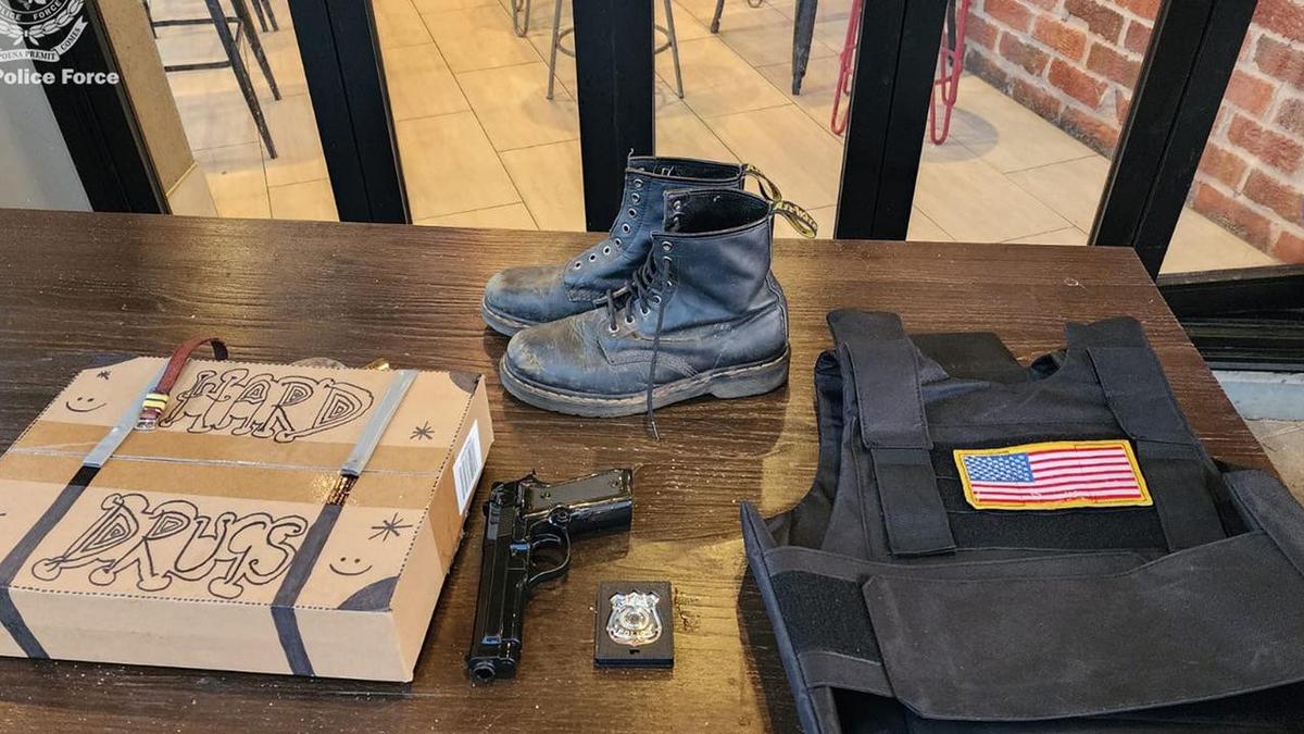 Men charged over fake gun incident near stadium