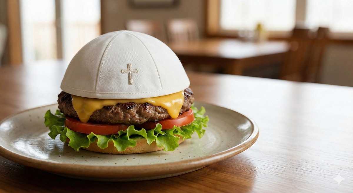 Popes on the menu at a burger restaurant near the Vatican
