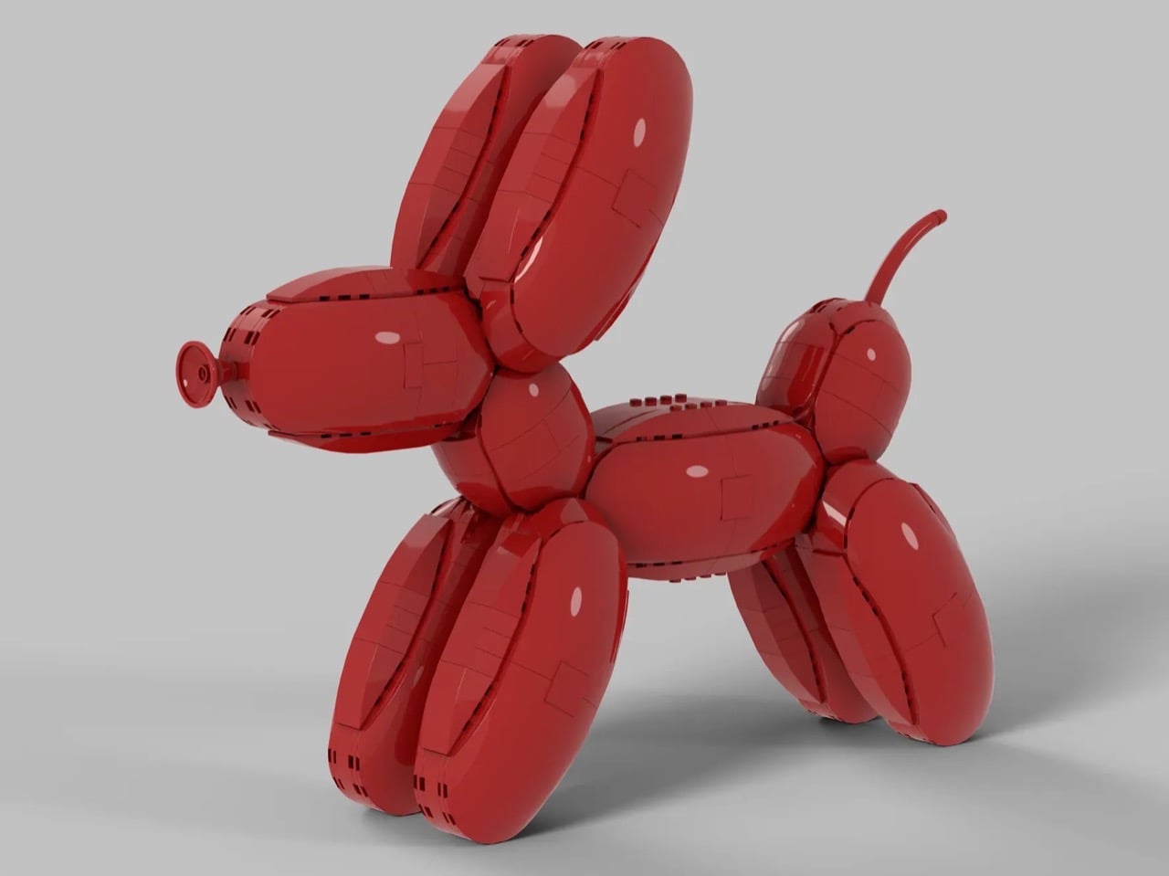 LEGO Fan Recreates Jeff Koons’ Iconic Balloon Dog In Just 1,026 Bricks