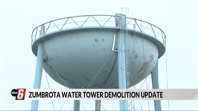 Zumbrota water tower demolition update