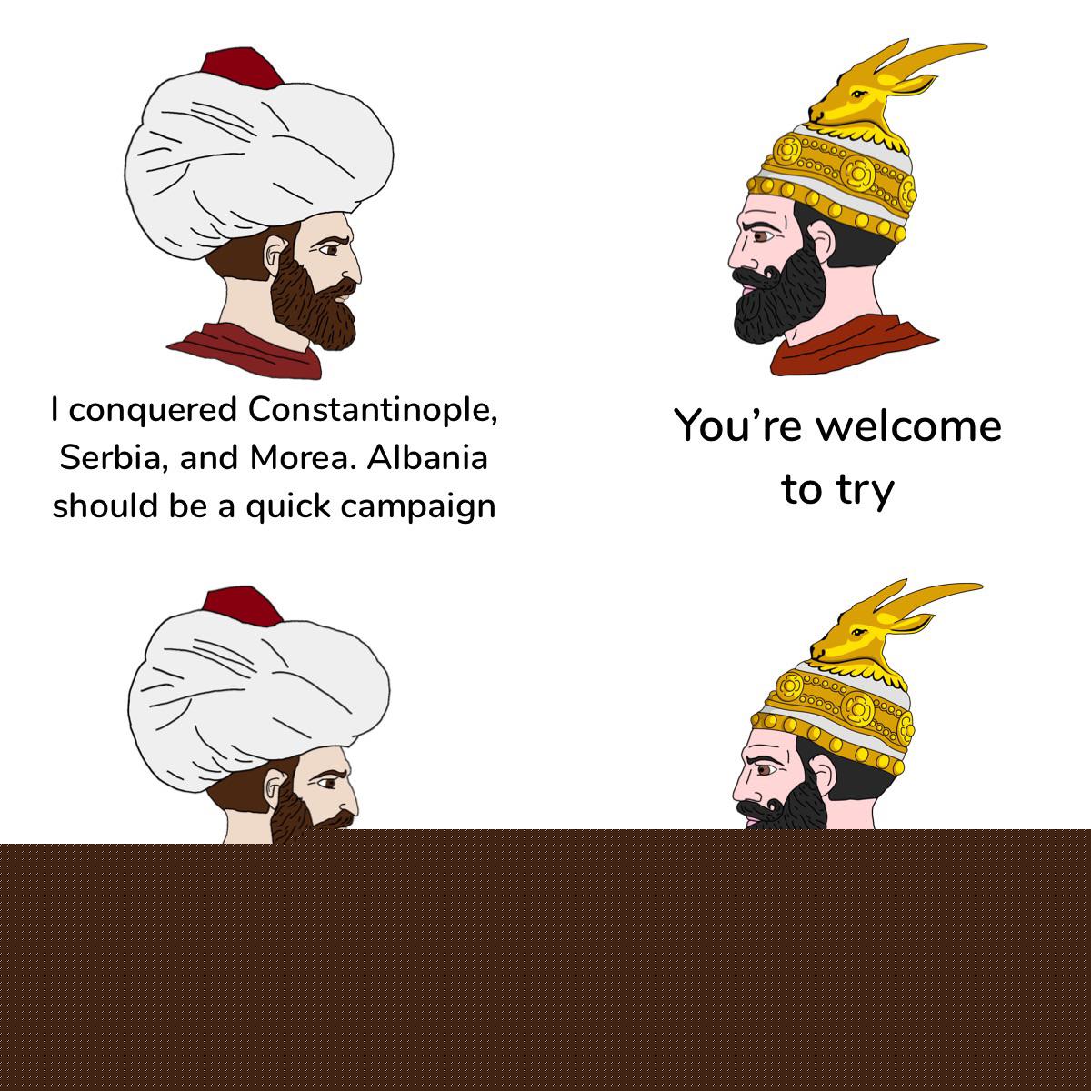 History Memes - Skanderbeg’s annual reunion with Mehmed II | History Memes