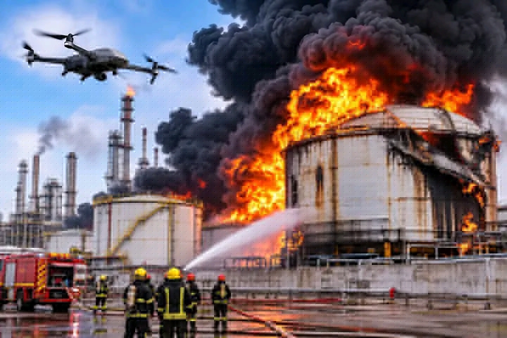 Drone Attack Triggers Fire at Major Libyan Oil Refinery
