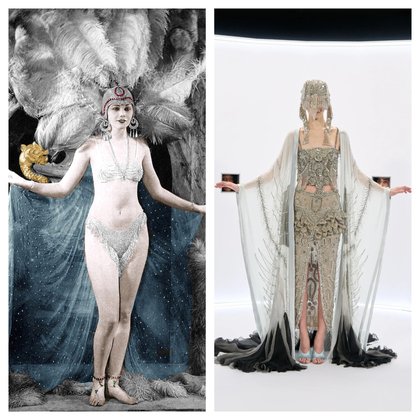 Ziegfeld Follies sono l’ispirazione principale della haute couture di Alessandro Michele, un’affettuosa dedica al grande Valentino