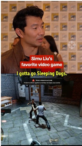 Simu Liu Picks Sleeping Dogs As His Favorite Game