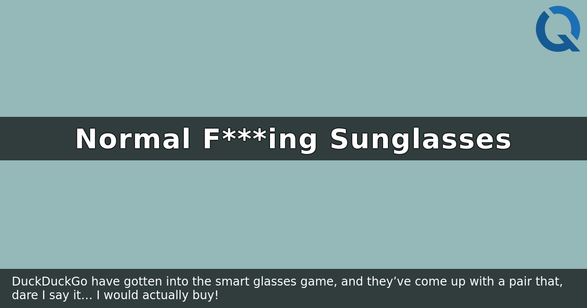 Comment on [Repost] Normal F***ing Sunglasses by ErikV