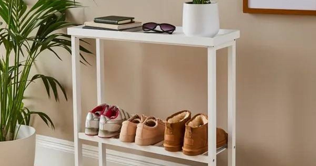 Dunelm's 'smart, stylish' bamboo shoe rack slashed to £28 and 'looks nice'
