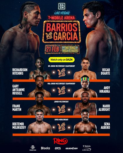 Garcia vs. Barrios DAZN Full Undercard Anonounced