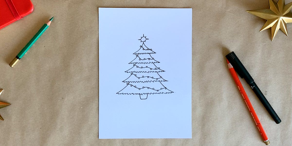 How to draw a Christmas tree like a pro with this surprisingly easy method