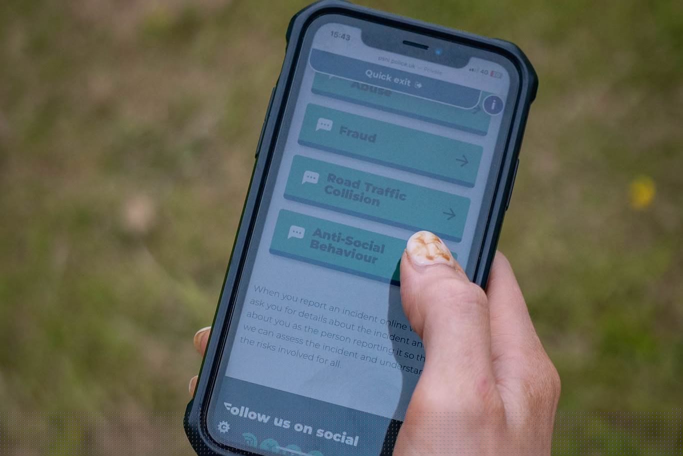 PSNI urges online reporting of anti-social behaviour