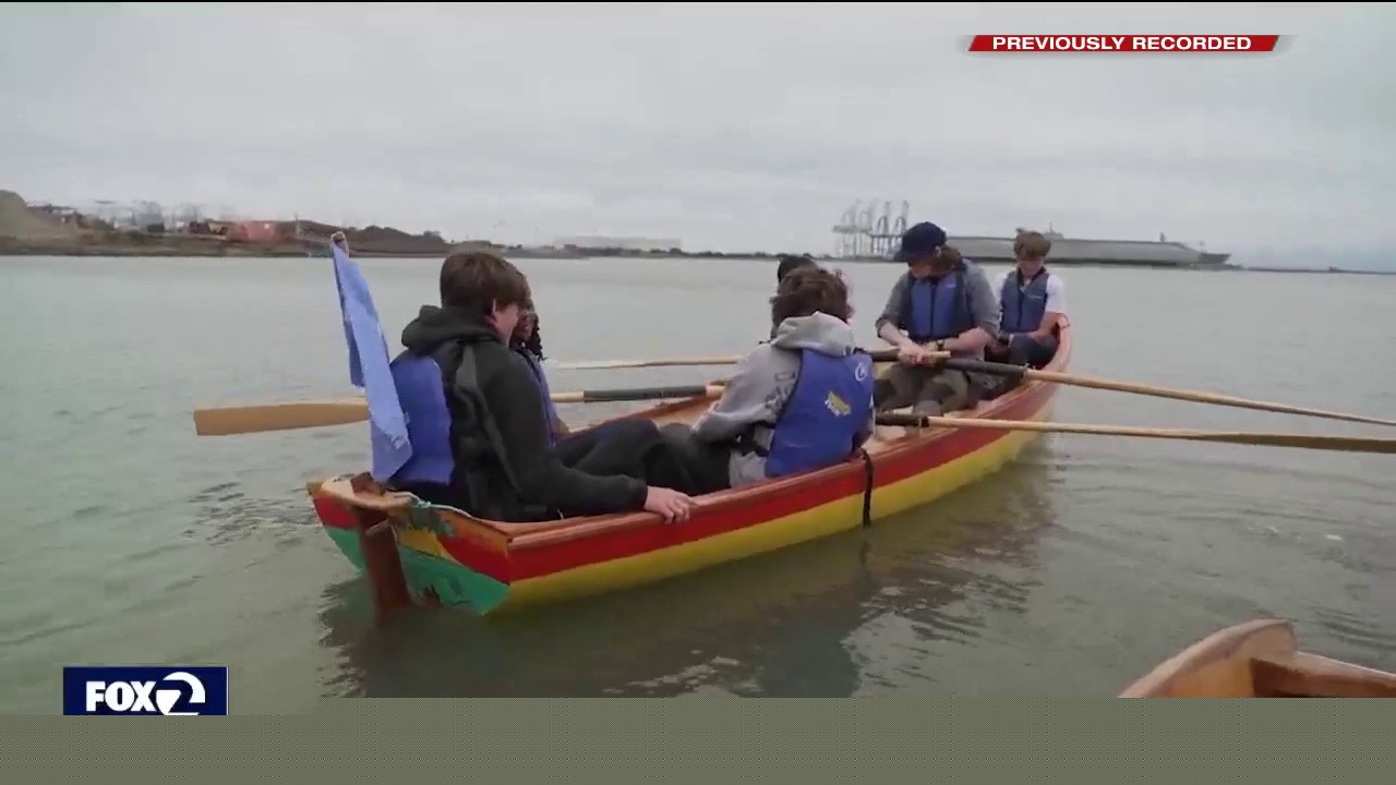 Bayview-Hunters Point youth launch handcrafted boat in bay
