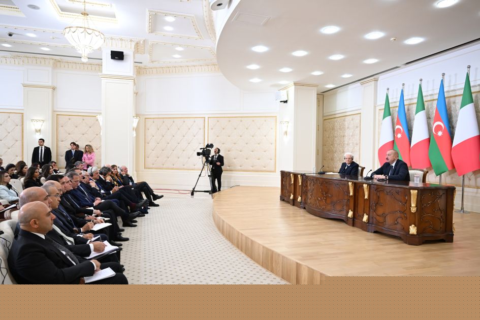 President Ilham Aliyev, President Sergio Mattarella make press statements